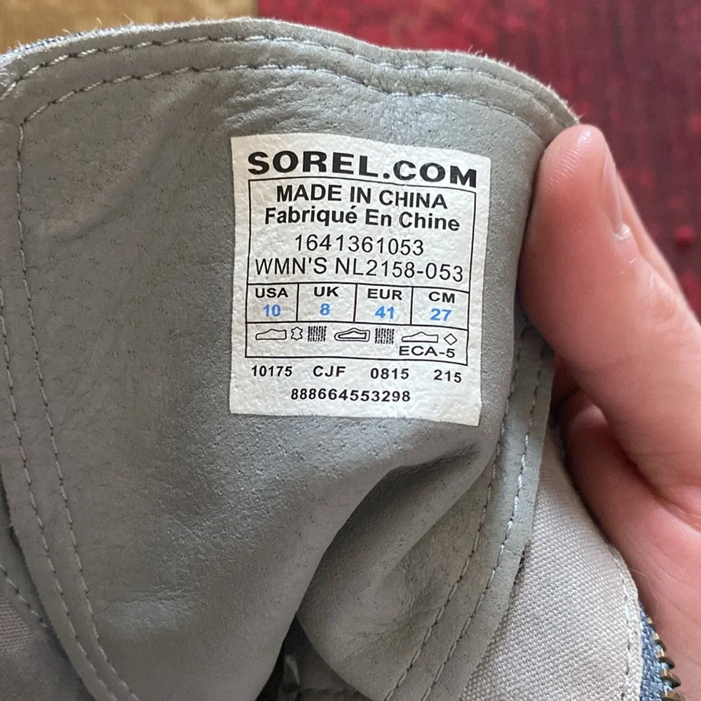 Gray and Blue Lace-Up Boots - Picture 3 of 3